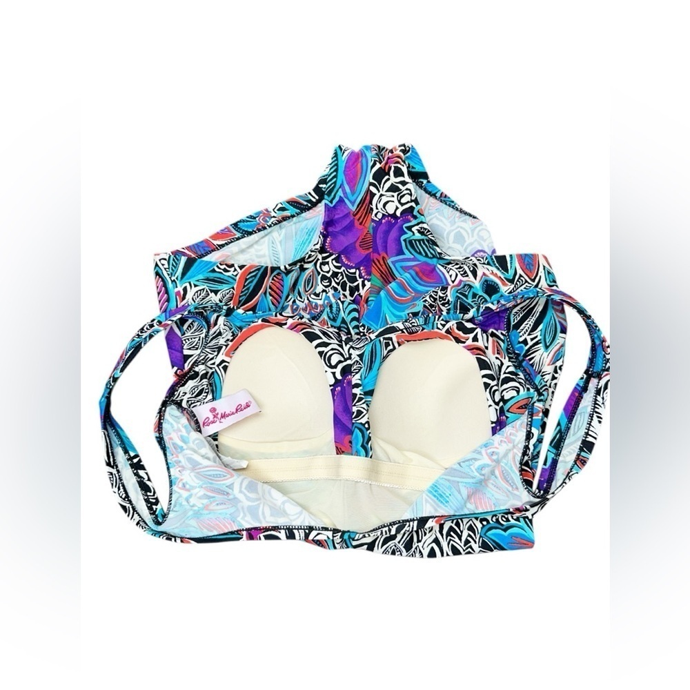 Rose Marie Reid Vintage Floral One Piece Swimsuit Sz 10 - Picture 4 of 9